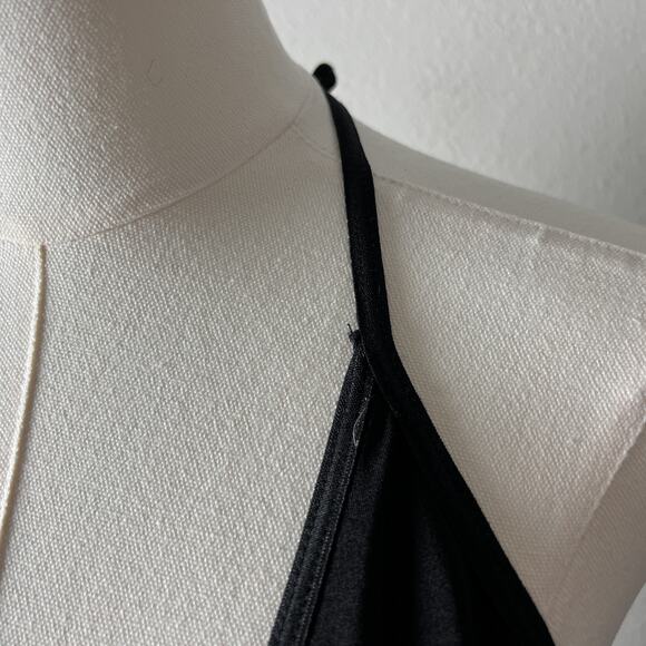 y2k vintage black cutout minimalist sexy bodycon halter club party mini dress - Picture 4 of 8